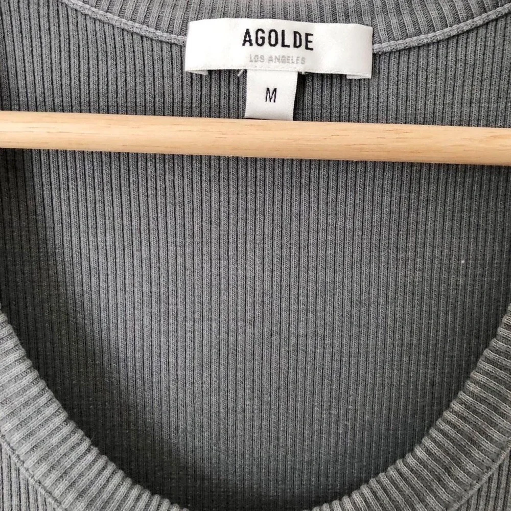 agolde - ribbed scoop neck tank